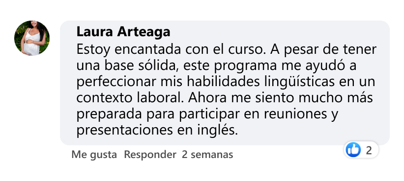 Testimonios del curso inglés para el trabajo: mejora tu inglés profesional