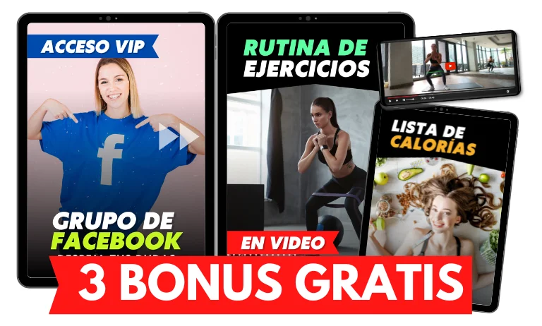 Bonos y regalos exclusivos con 150 recetas fitness saludables