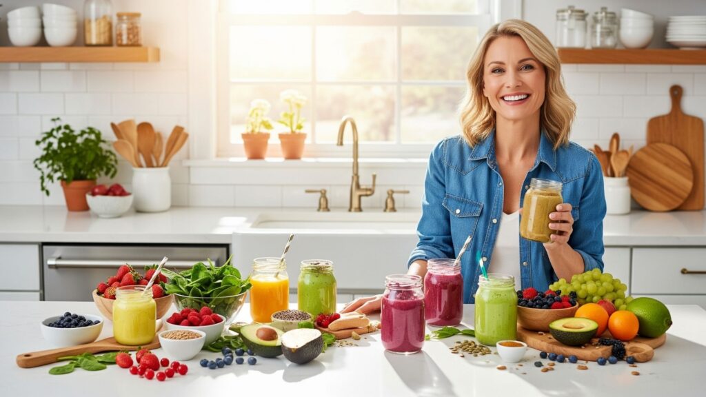 Batidos saludables sin azúcar con frutas frescas para un desayuno energético y natural.