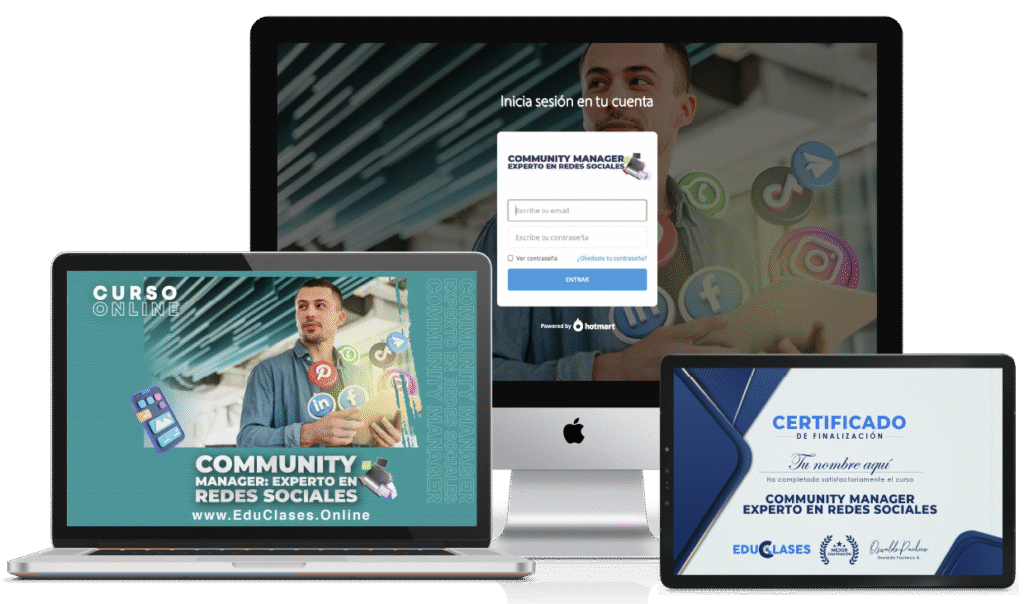 Imagenes de los productos Community manager: experto en redes sociales.