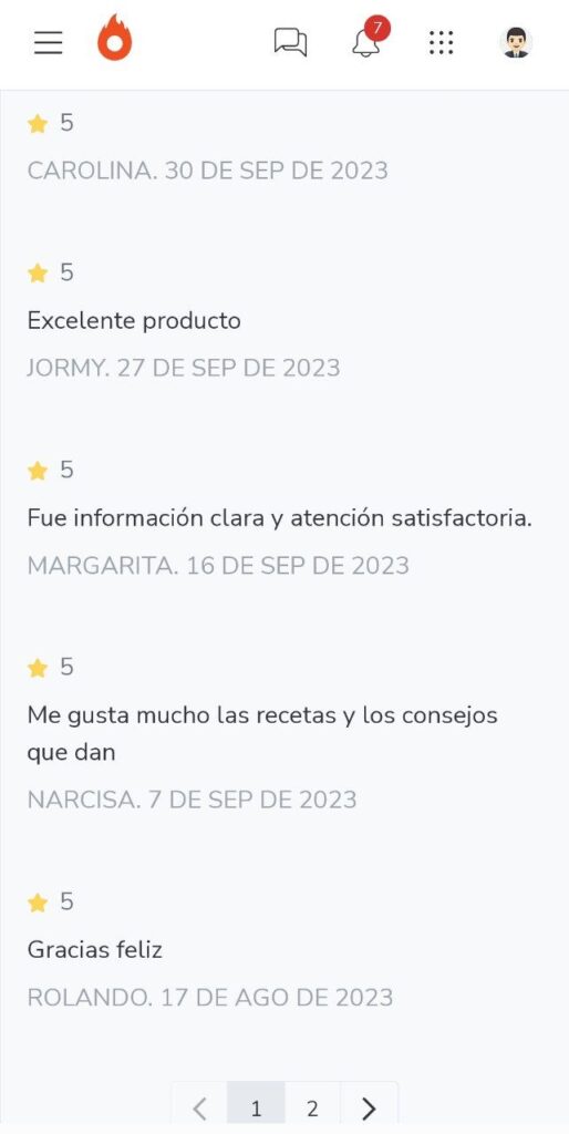 Testimonio acerca de clientes