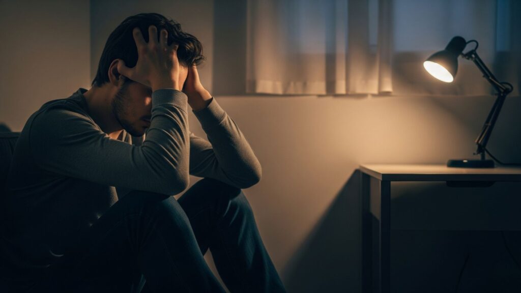 Una persona joven con ansiedad