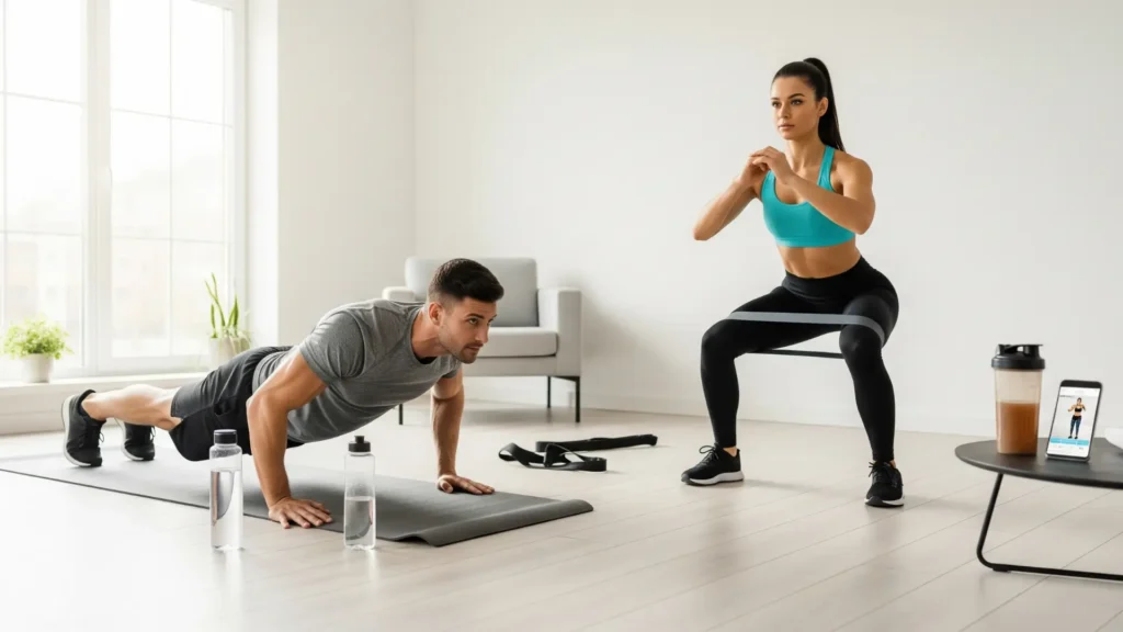 Guía para aumentar masa muscular rápidamente: entrenamiento en casa y gimnasio, rutinas fáciles para ganar músculo, planes de alimentación y batidos para aumentar masa muscular, consejos de descanso y recuperación para hombres y mujeres, ejercicios sin equipamiento profesional.