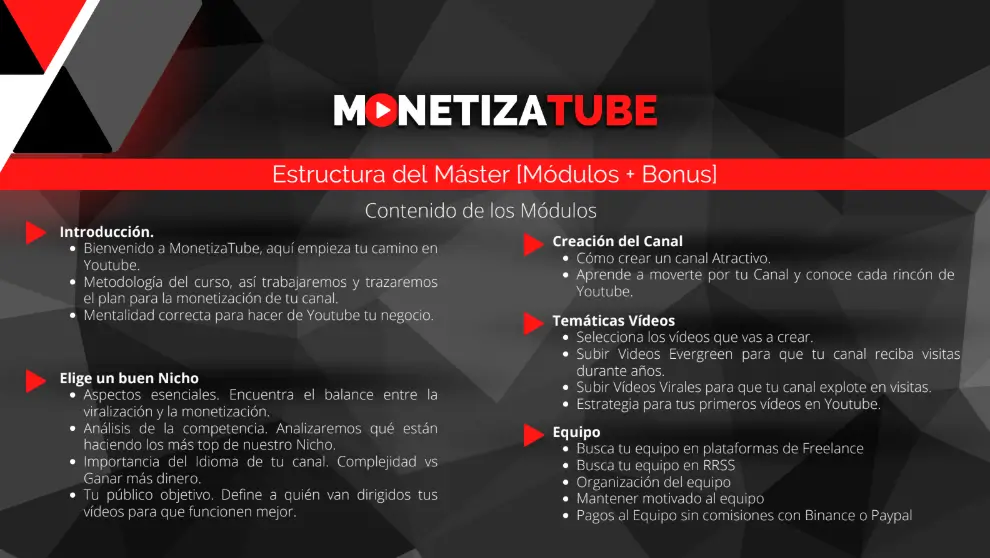 MonetizaTube curso de Mari Fuentes para ganar dinero en YouTube sin aparecer, crear canales automatizados y generar ingresos pasivos online
